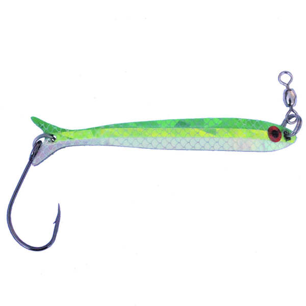 Krippled KC Needlefish Spoon, Chartreuse/Green Glow