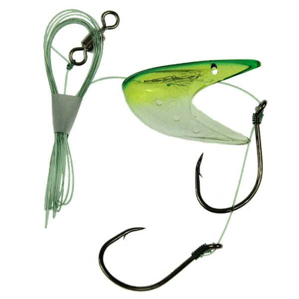 Krippled Herring #2, #214,Lemon Lime on UV, Barbed Tandem Rig