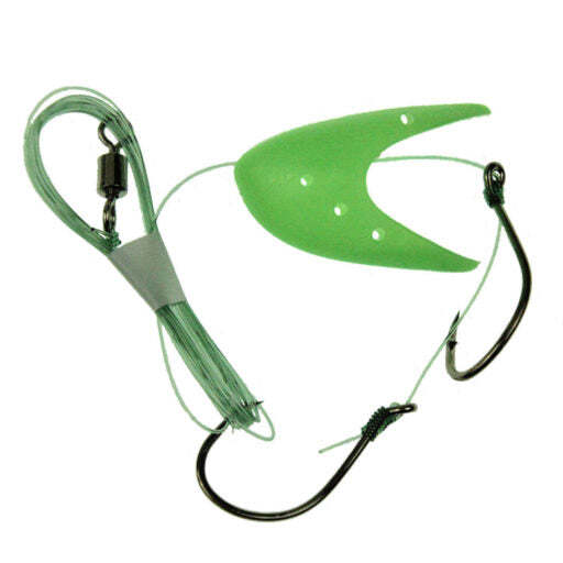 Krippled Herring #1 Barbless Tandem, Green Glow